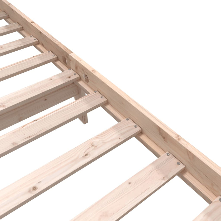Bedframe Massief Grenenhout 140 x 200 cm Naturel