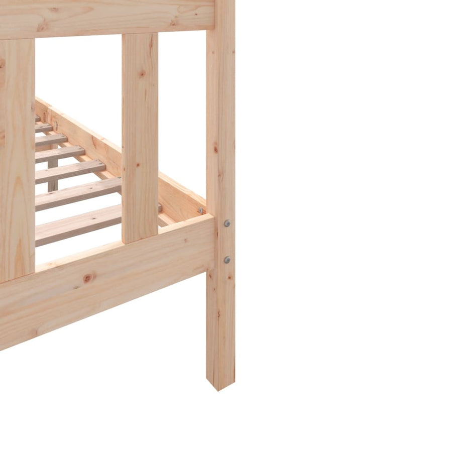 Bedframe Massief Grenenhout 140 x 200 cm Naturel