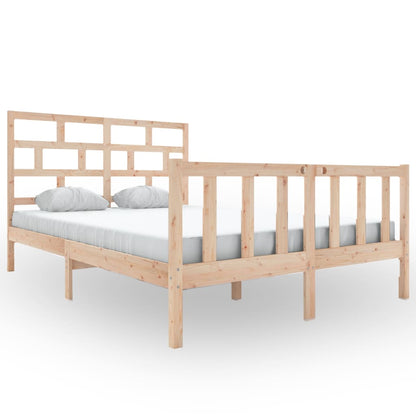 Bedframe Massief Grenenhout 160 x 200 cm Naturel