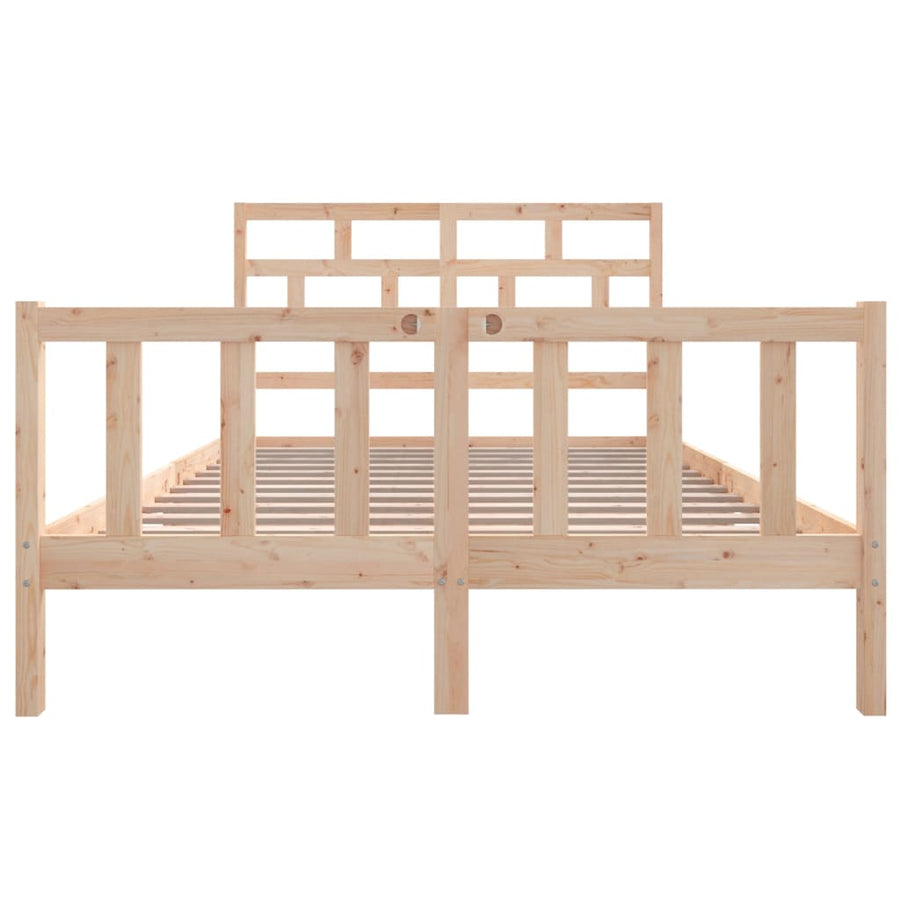 Bedframe Massief Grenenhout 160 x 200 cm Naturel