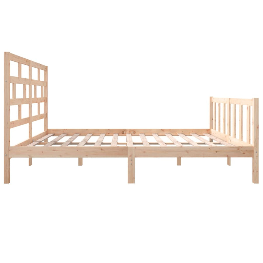 Bedframe Massief Grenenhout 160 x 200 cm Naturel