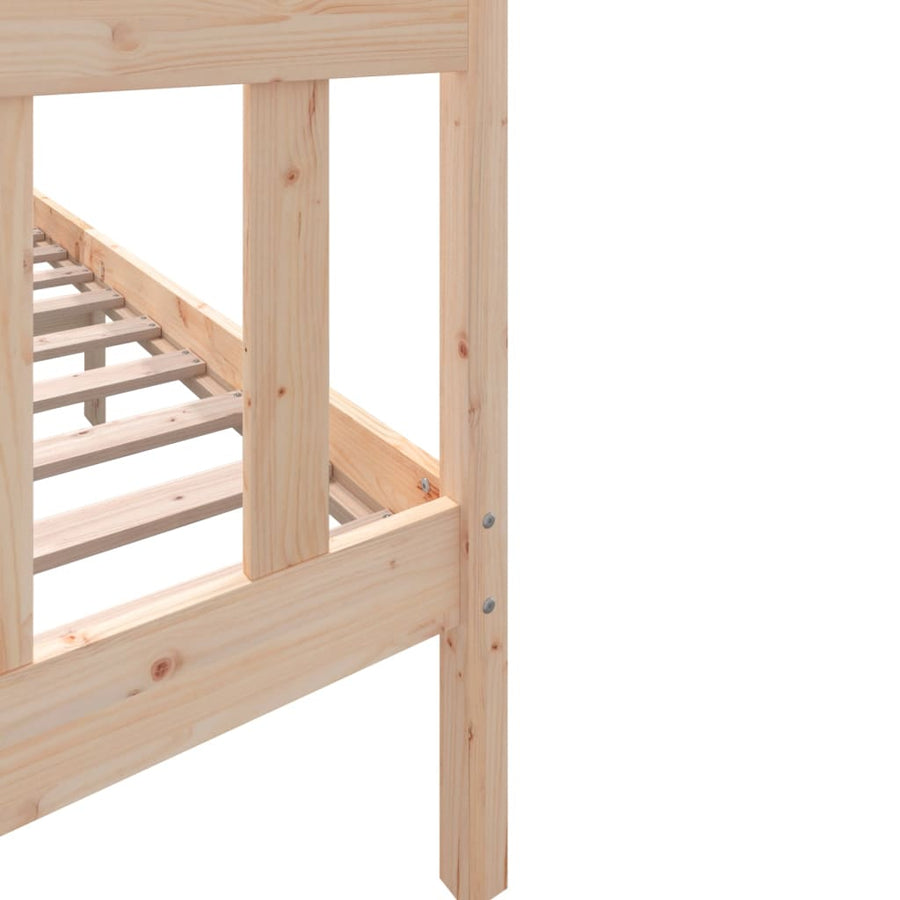Bedframe Massief Grenenhout 160 x 200 cm Naturel