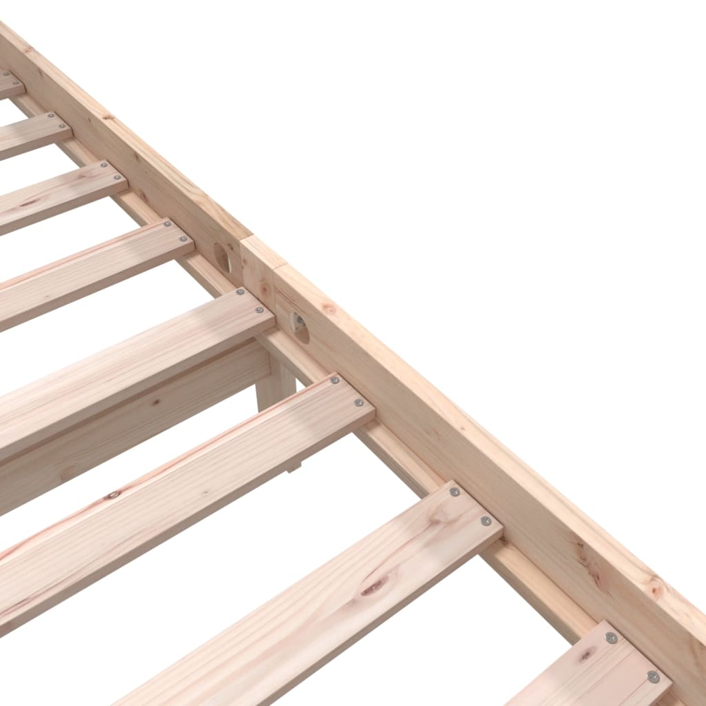 Bedframe Massief Grenenhout 160 x 200 cm Naturel