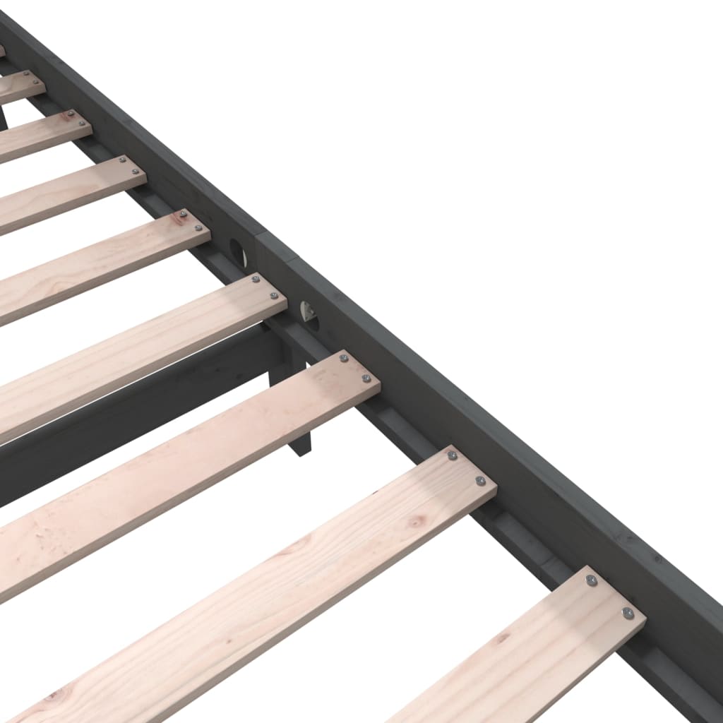 Bedframe Massief Grenenhout 200 x 200 cm Grijs