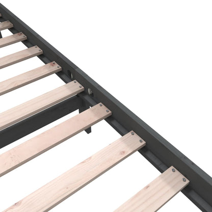 Bedframe Massief Grenenhout 200 x 200 cm Grijs