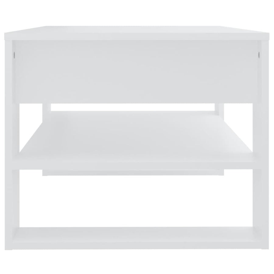 Salontafel 02X55X45 Cm Bewerkt Hout Wit