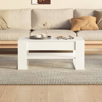 Salontafel 02X55X45 Cm Bewerkt Hout Wit