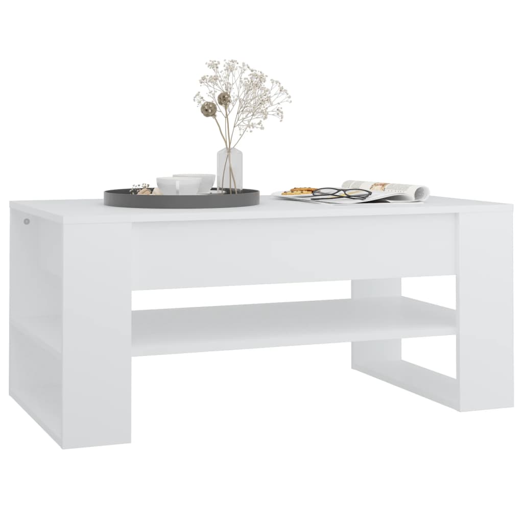 Salontafel 02X55X45 Cm Bewerkt Hout Wit