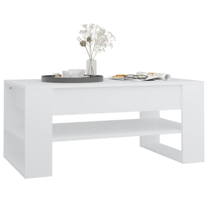 Salontafel 02X55X45 Cm Bewerkt Hout Wit