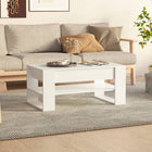 Coffee table 102x55x45 cm distressed wood white