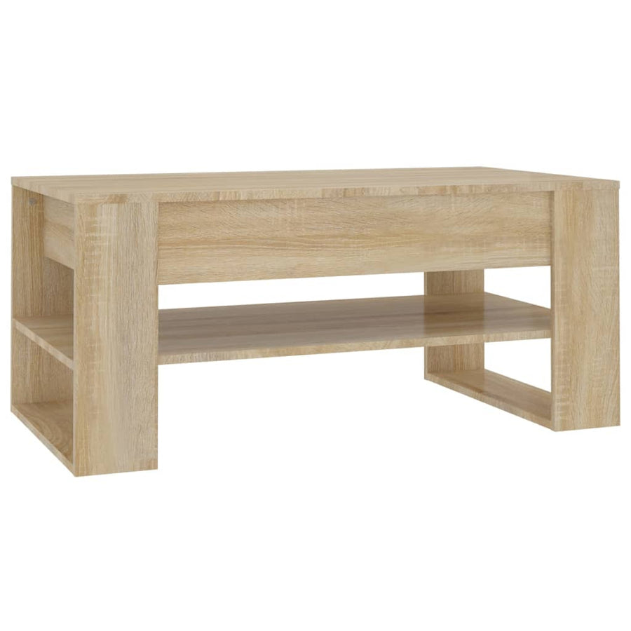 Salontafel 02X55X45 Cm Bewerkt Hout Kleurig Sonoma eiken