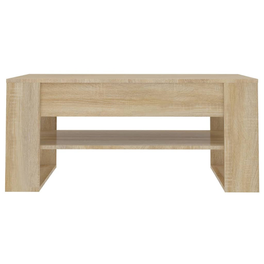 Salontafel 02X55X45 Cm Bewerkt Hout Kleurig Sonoma eiken