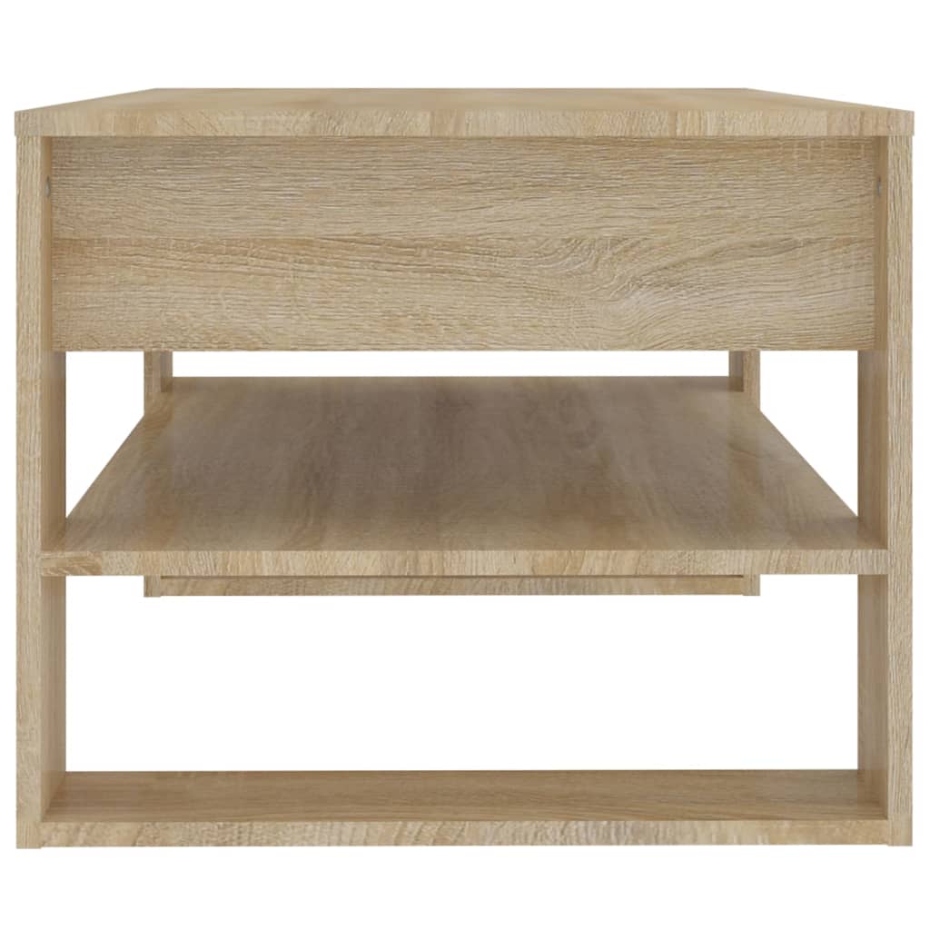 Salontafel 02X55X45 Cm Bewerkt Hout Kleurig Sonoma eiken