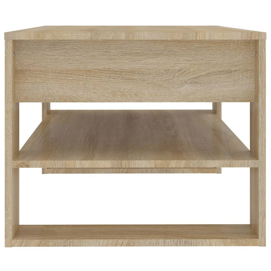 Salontafel 02X55X45 Cm Bewerkt Hout Kleurig Sonoma eiken