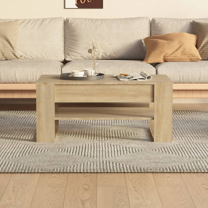 Salontafel 02X55X45 Cm Bewerkt Hout Kleurig Sonoma eiken