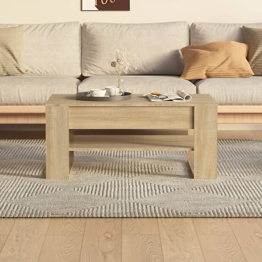 Salontafel 02X55X45 Cm Bewerkt Hout Kleurig Sonoma eiken