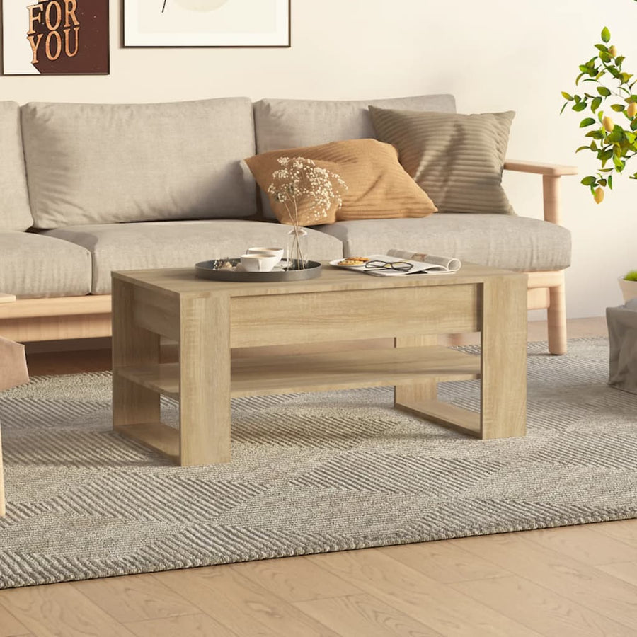 Salontafel 02X55X45 Cm Bewerkt Hout Kleurig Sonoma eiken