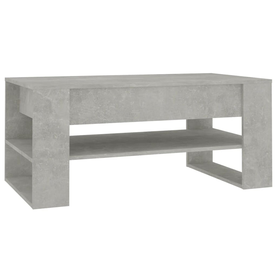 Salontafel 02X55X45 Cm Bewerkt Hout Betongrijs