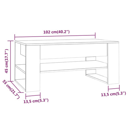 Salontafel 02X55X45 Cm Bewerkt Hout Betongrijs