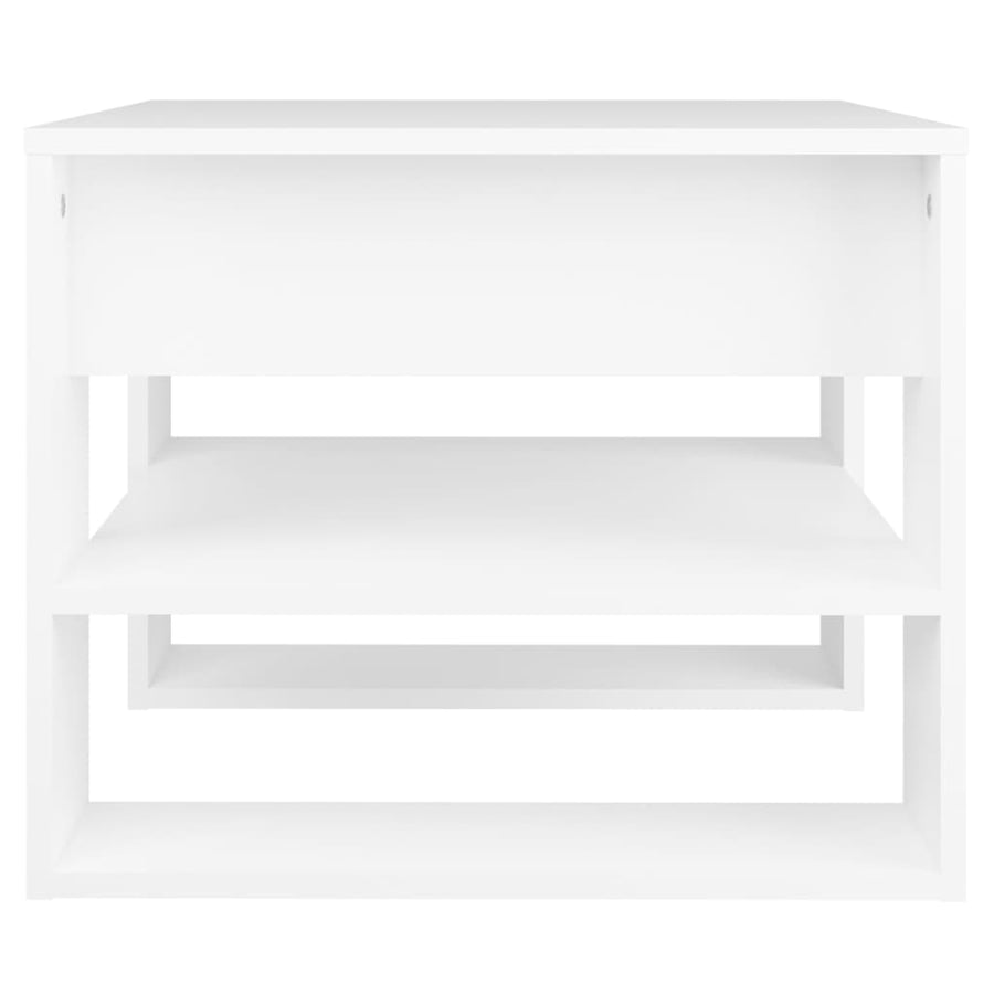Salontafel 55,5X55X45 Cm Bewerkt Hout Wit