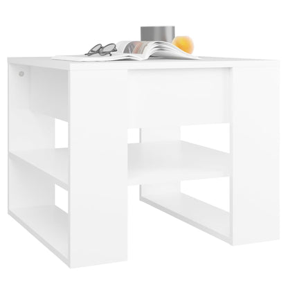 Salontafel 55,5X55X45 Cm Bewerkt Hout Wit