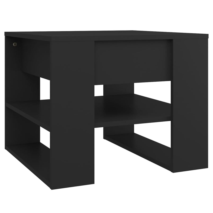 Salontafel 55,5X55X45 Cm Bewerkt Hout Zwart