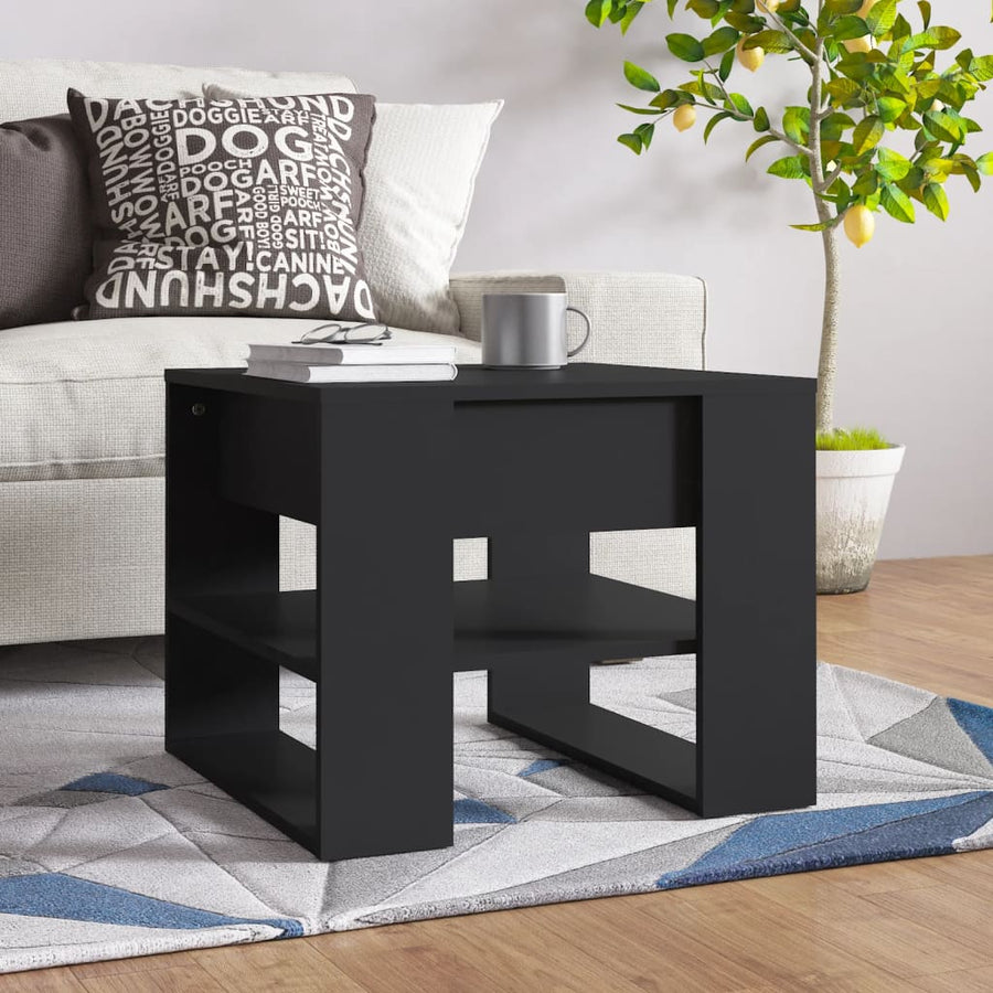 Salontafel 55,5X55X45 Cm Bewerkt Hout Wit