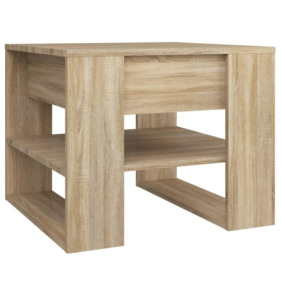 Salontafel 55,5X55X45 Cm Bewerkt Hout Kleurig Sonoma eiken