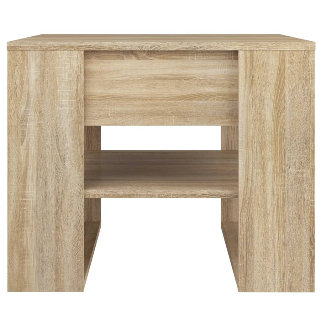 Salontafel 55,5X55X45 Cm Bewerkt Hout Kleurig Sonoma eiken