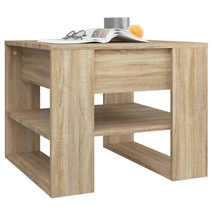 Salontafel 55,5X55X45 Cm Bewerkt Hout Kleurig Sonoma eiken