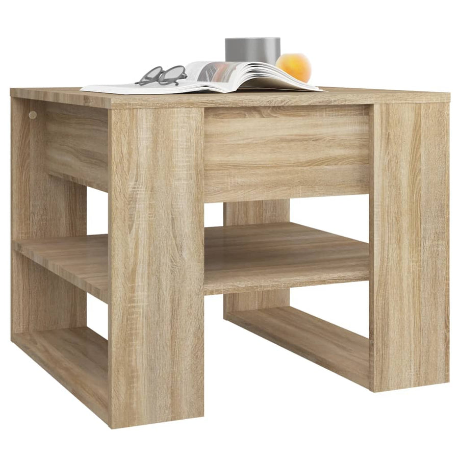 Salontafel 55,5X55X45 Cm Bewerkt Hout Kleurig Sonoma eiken