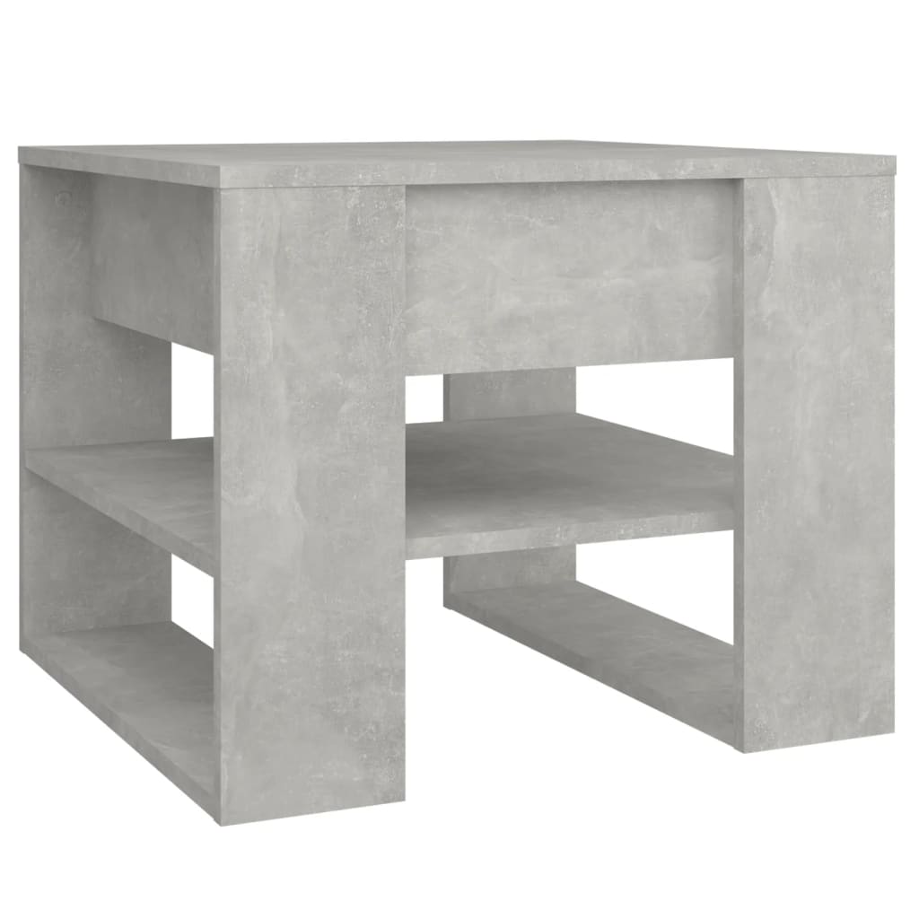 Salontafel 55,5X55X45 Cm Bewerkt Hout Betongrijs 1