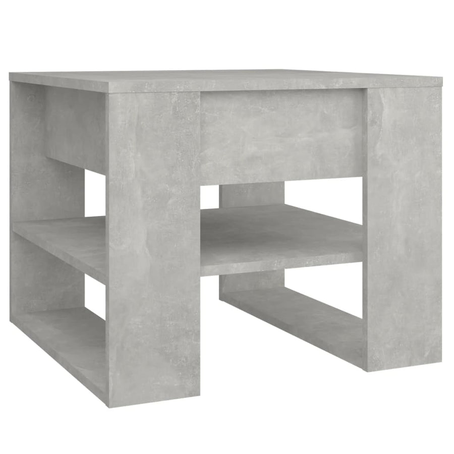 Salontafel 55,5X55X45 Cm Bewerkt Hout Betongrijs 1