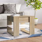 Salontafel 55,5x55x45 cm bewerkt hout wit eiken