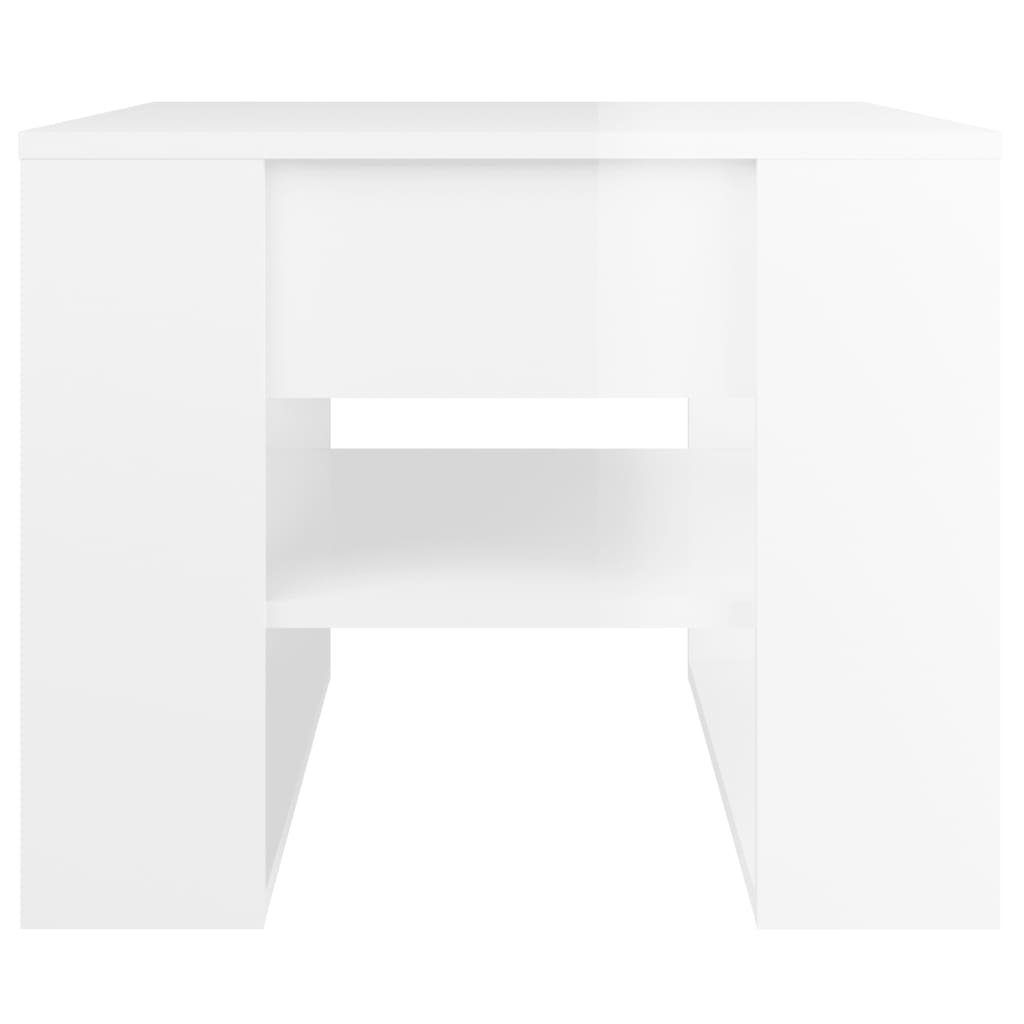 Salontafel 55,5x55x45 cm bewerkt hout hoogglans wit