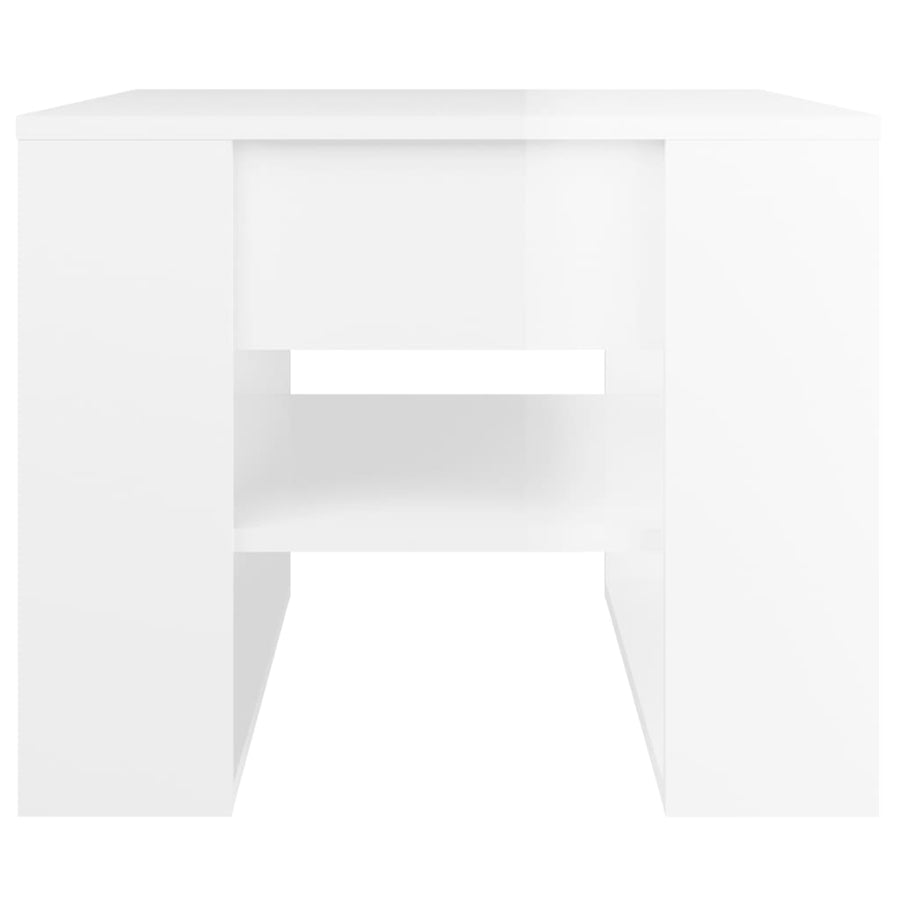 Salontafel 55,5x55x45 cm bewerkt hout hoogglans wit