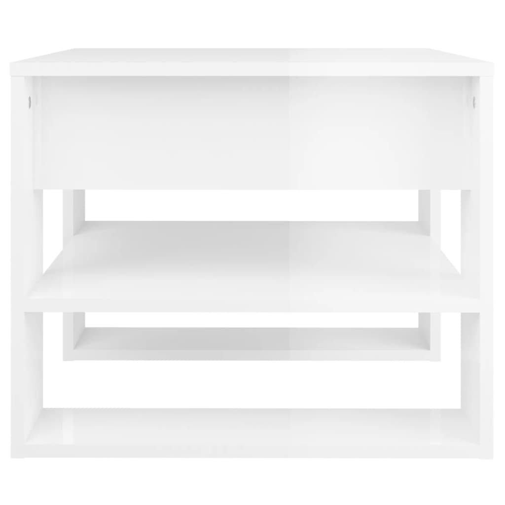 Salontafel 55,5x55x45 cm bewerkt hout hoogglans wit