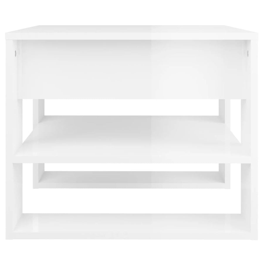 Salontafel 55,5x55x45 cm bewerkt hout hoogglans wit