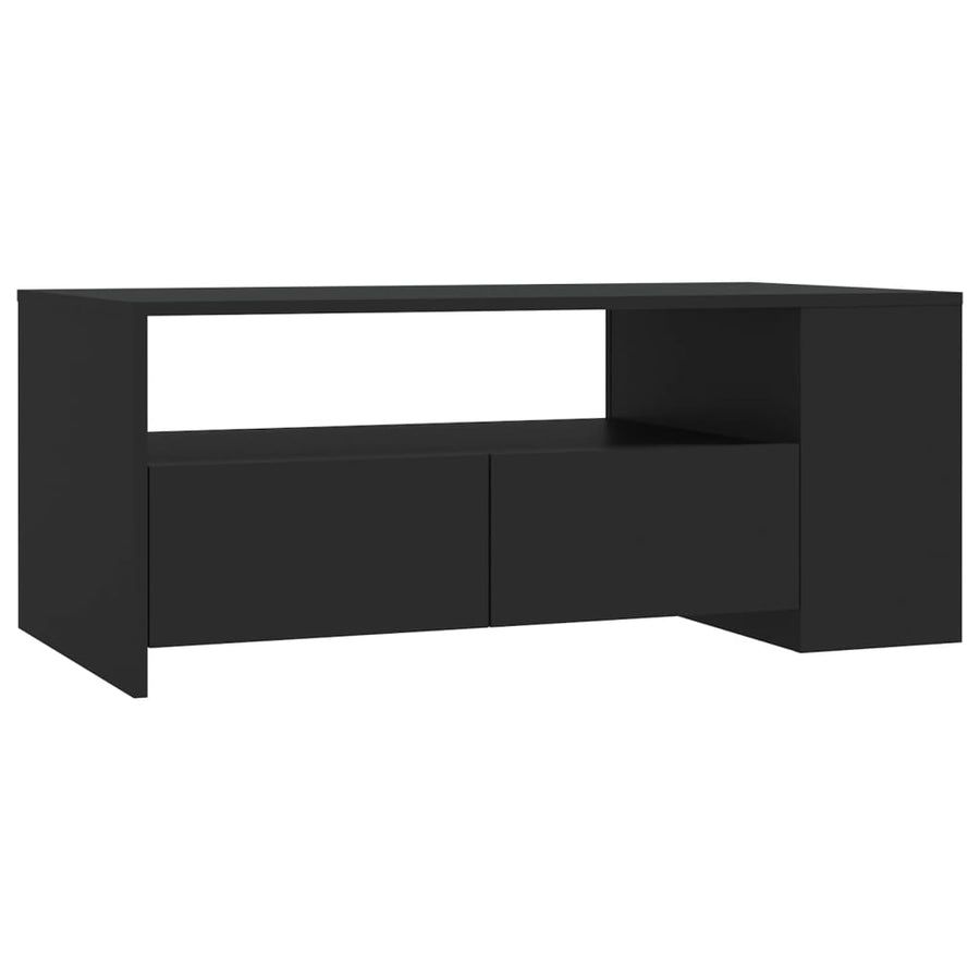 Salontafel 02X50X45 Cm Bewerkt Hout Zwart