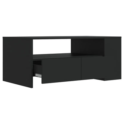 Salontafel 02X50X45 Cm Bewerkt Hout Zwart