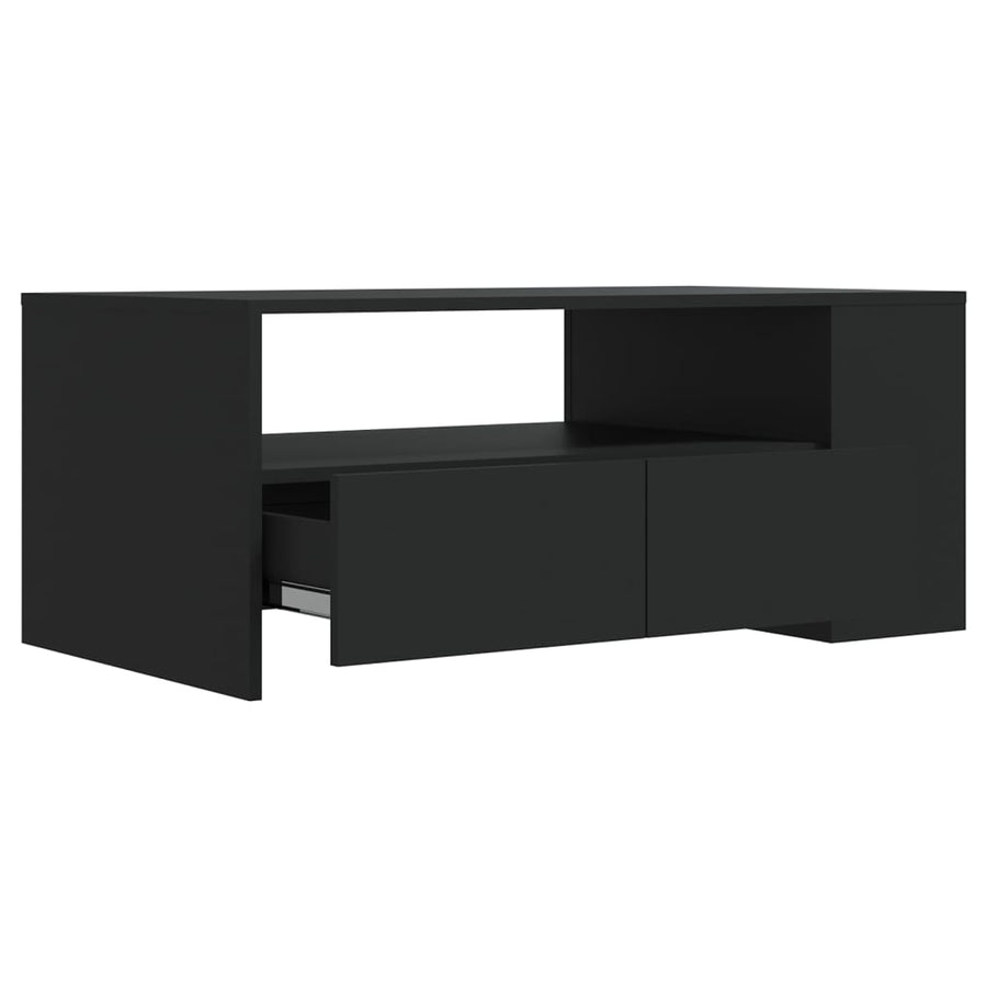 Salontafel 02X50X45 Cm Bewerkt Hout Zwart