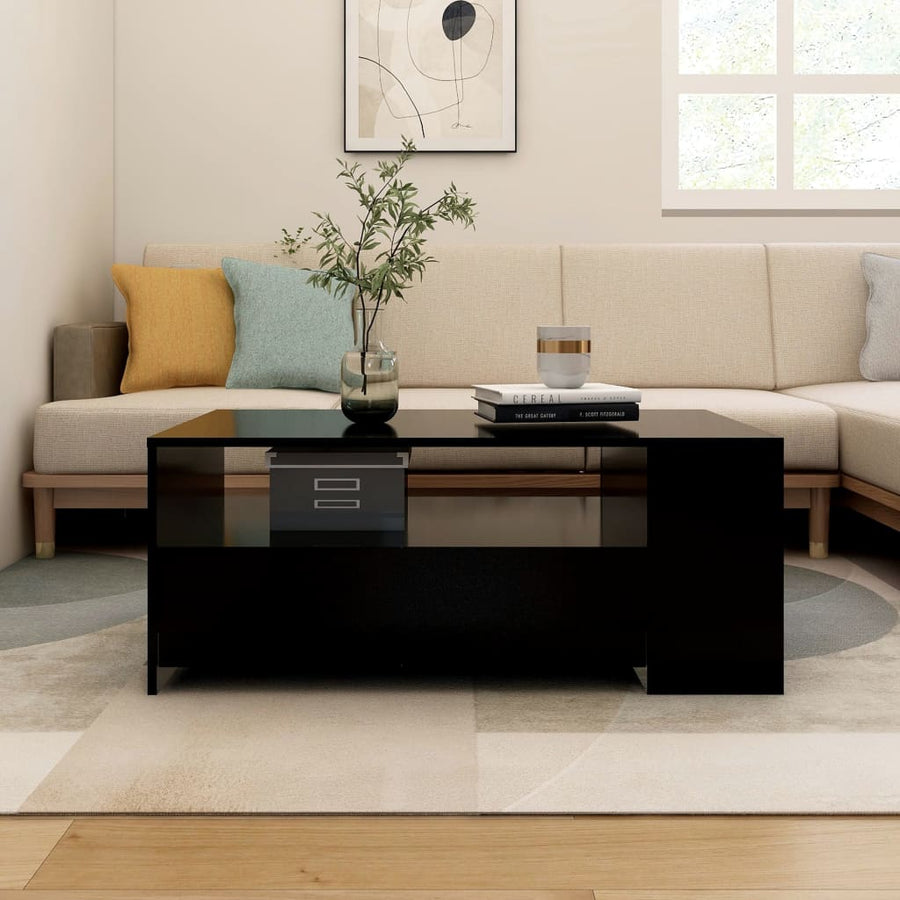 Salontafel 02X50X45 Cm Bewerkt Hout Zwart