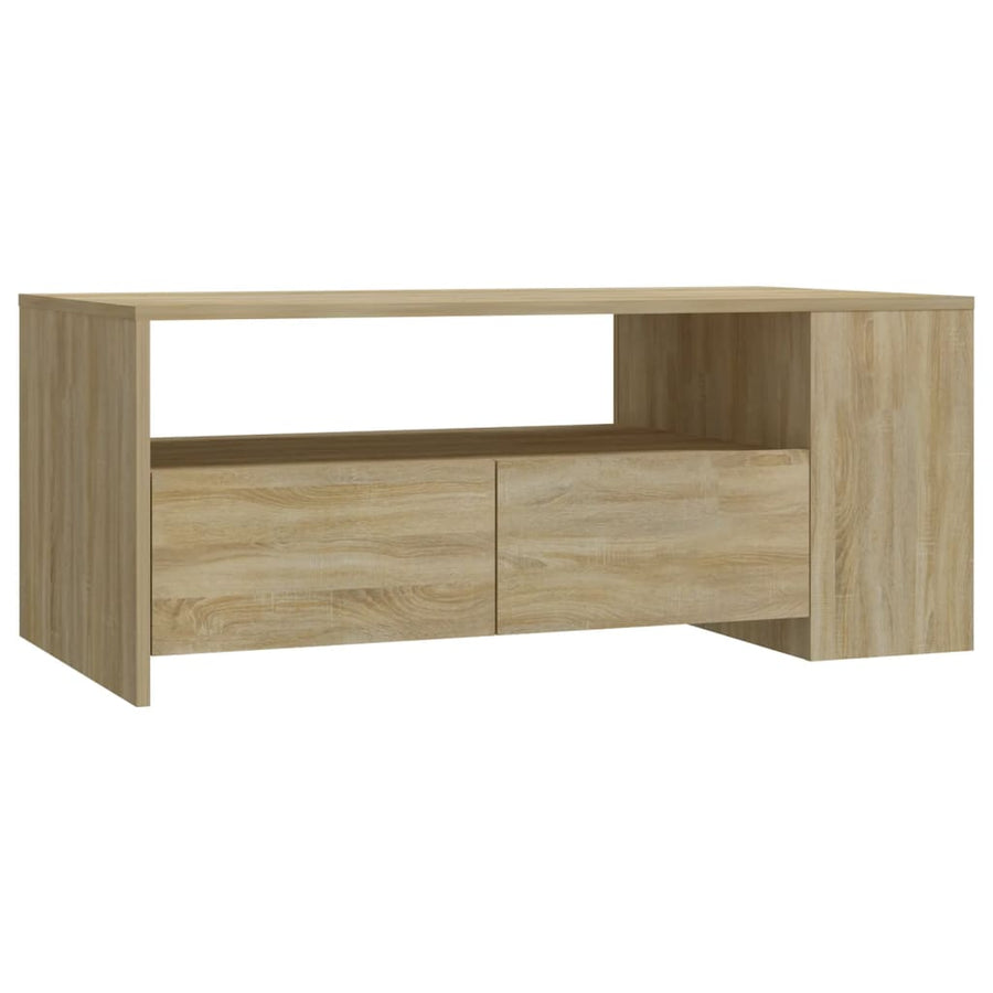 Salontafel 02X55X42 Cm Bewerkt Hout Kleurig Sonoma eiken