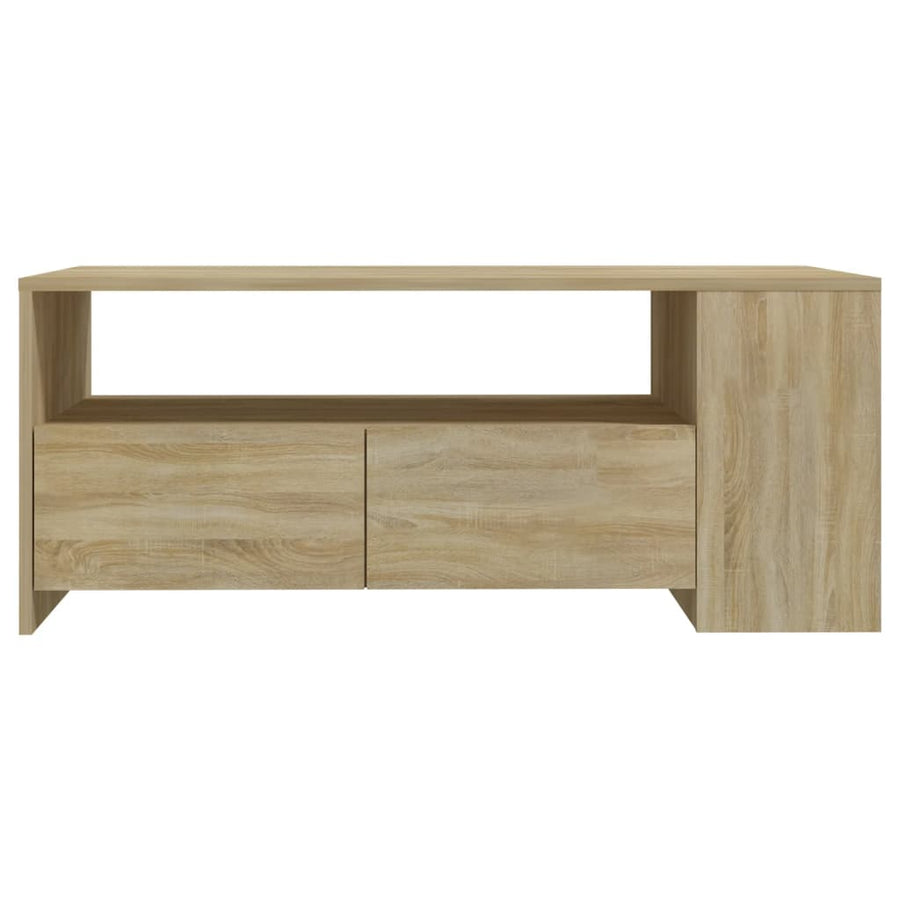 Salontafel 02X55X42 Cm Bewerkt Hout Kleurig Sonoma eiken