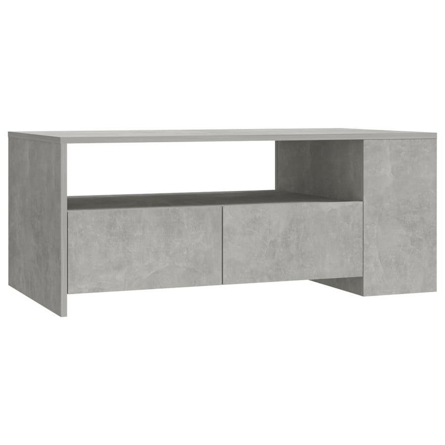 Salontafel 02X55X42 Cm Bewerkt Hout Betongrijs