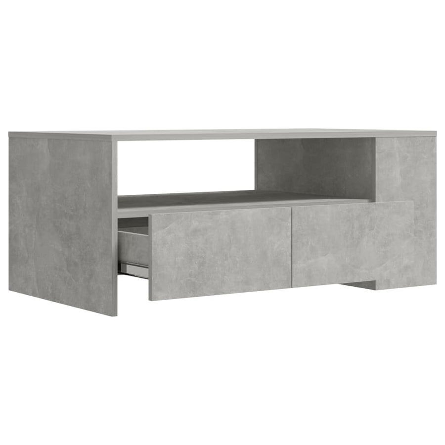 Salontafel 02X55X42 Cm Bewerkt Hout Betongrijs
