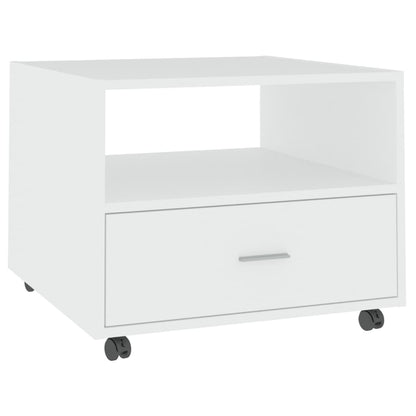 Salontafel 55X55X40 Cm Bewerkt Hout Wit