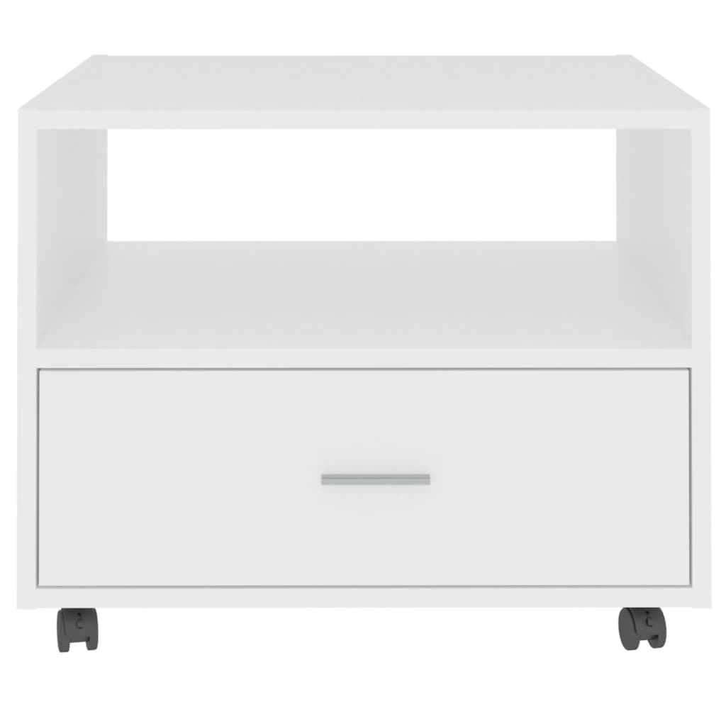 Salontafel 55X55X40 Cm Bewerkt Hout Wit