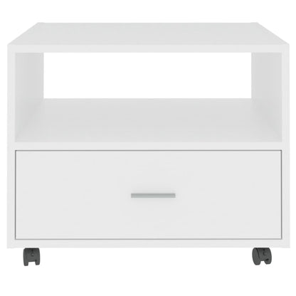 Salontafel 55X55X40 Cm Bewerkt Hout Wit