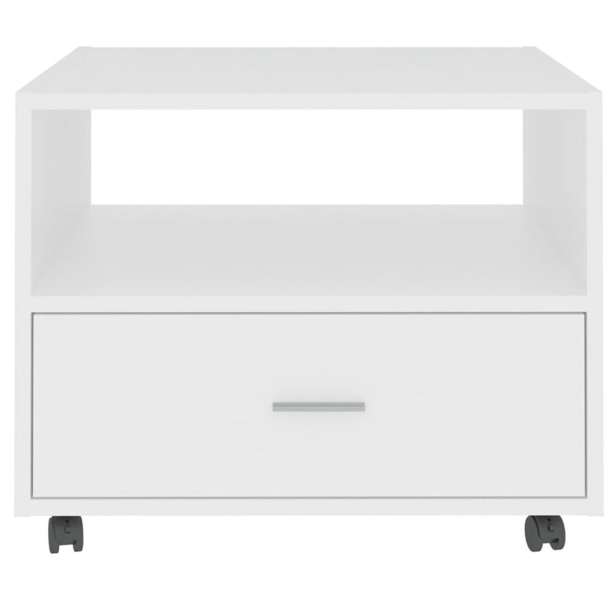 Salontafel 55X55X40 Cm Bewerkt Hout Wit